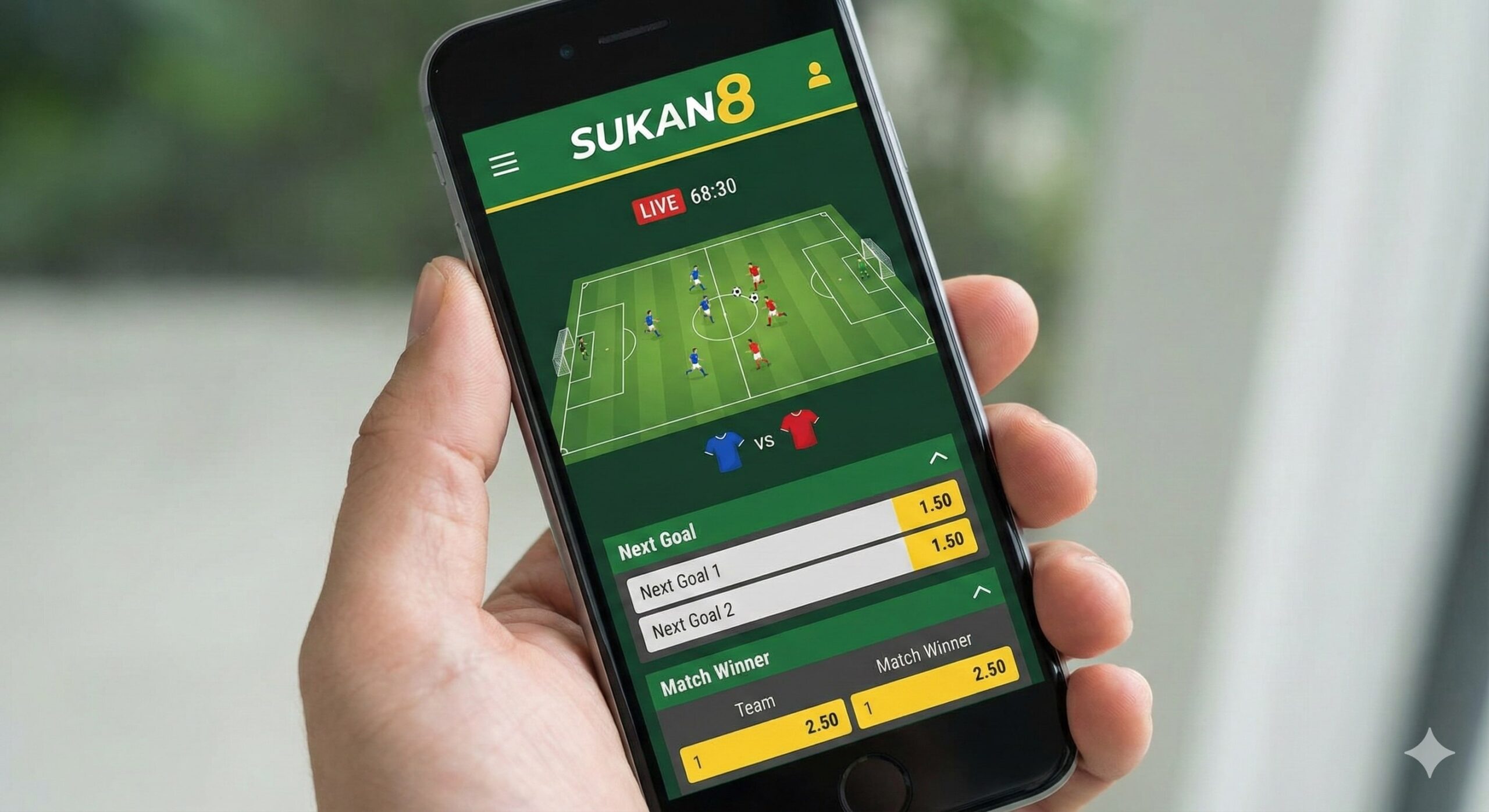 Mobile sports betting interface
